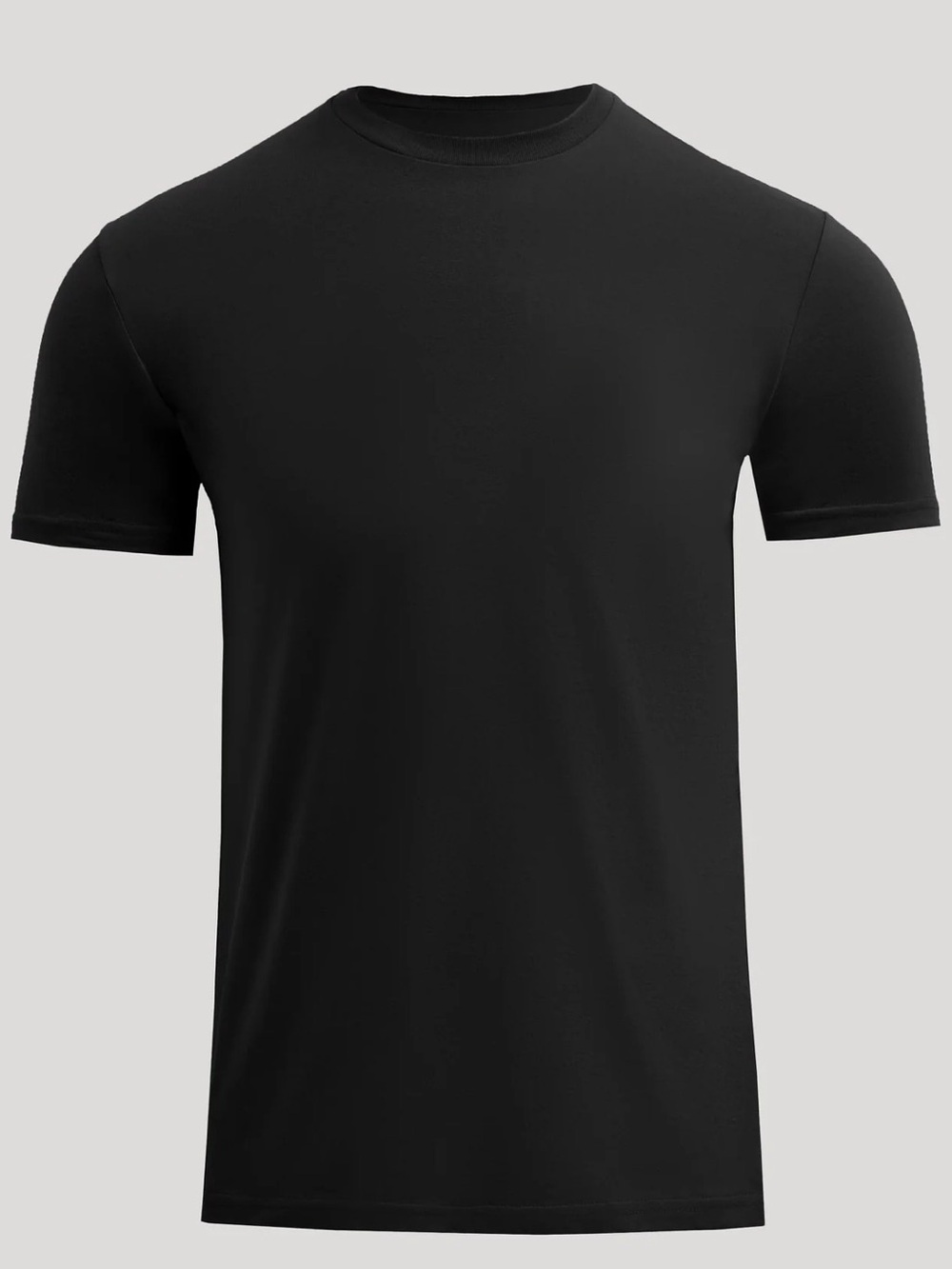 TRUE CLASSIC Black Crew Neck Tee - Short Sleeve